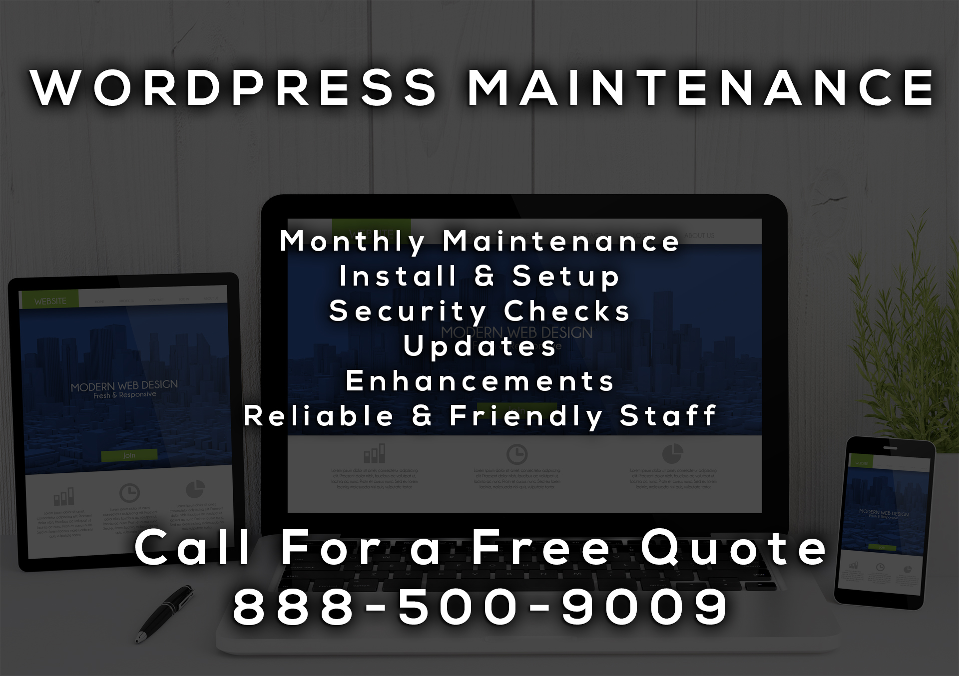 WordPress Maintenance Services Arcadia CA